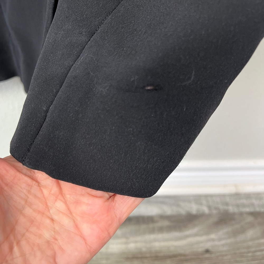 Carlisle Black 100% Silk Mandarin Collar Frog Button Sleeveless Midi Dress 10 - Picture 11 of 11